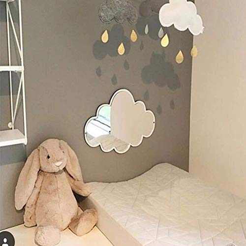 Espejo habitación niños, Espejo acrílico nórdico Decorativo Etiqueta de la Pared calcomanía niños niños Arte decoración (Cloud) Espejo habitación niños, Espejo acrílico nórdico Decorativo Etiqueta de la Pared calcomanía niños niños Arte decoración (Cloud)