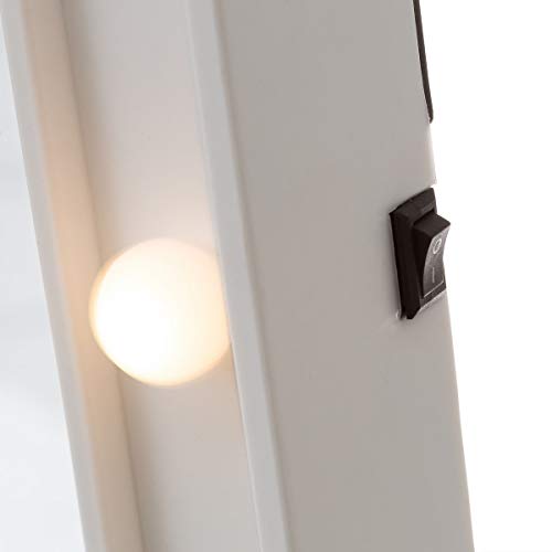 Espejo Luces Vintage Blanco led de 49x39 cm - LOLAhome Espejo Luces Vintage Blanco led de 49x39 cm - LOLAhome