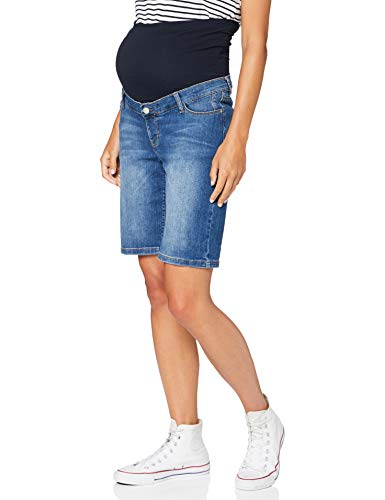 Esprit Maternity Bermuda Denim OTB Pantalon Corto Premama, Azul (Medium Wash 960), 40 (Talla del Fabricante: 38) para Mujer