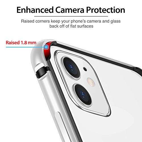 ESR Funda para iPhone XR, Bumper Aluminio iPhone XR con Suave TPU Interno [No Afecta Señales] [Protección de Borde Elevado] Bumper Frame para Apple iPhone XR-Plata