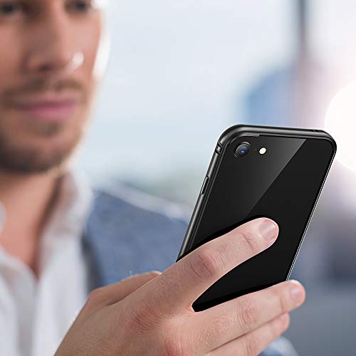 ESR Funda Parachoques Compatible iPhone SE/iPhone 8[Marco Armadura Metal][Parachoques Interior Blando][Sin Interferencias con tu Cobertura][Bordes Elevados] para iPhone SE/8 (2020/2017) Gris Espacial