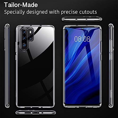 ESR Huawei P30 Pro Funda, Crystal Clear [Resistente al amarilleo] Ultra Slim Suave TPU Silicona Teléfono Cover para Huawei P30 Pro, Jelly Clear