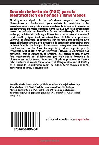 Establecimiento de (POE) para la Identificación de hongos filamentosos: patógenos para el humano relacionados con los filos Ascomycota y Mucoromycota por la tecnología MALDI-TOF/ MS