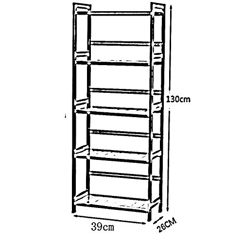 Estante HUO Vertical De Madera Juego De 4 Tableros De Madera De Bambú Librería Abierta Armario De Almacenamiento Muebles De Baño (Size : 39 * 26 * 130cm)