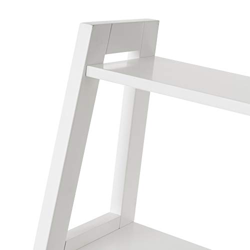 Estantería Escalera de 4 estantes de Madera MDF nórdica Blanca, de 43x31x90 cm - LOLAhome Estantería Escalera de 4 estantes de Madera MDF nórdica Blanca, de 43x31x90 cm - LOLAhome