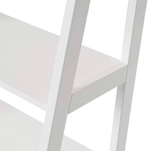 Estantería Escalera de 4 estantes de Madera MDF nórdica Blanca, de 43x31x90 cm - LOLAhome Estantería Escalera de 4 estantes de Madera MDF nórdica Blanca, de 43x31x90 cm - LOLAhome