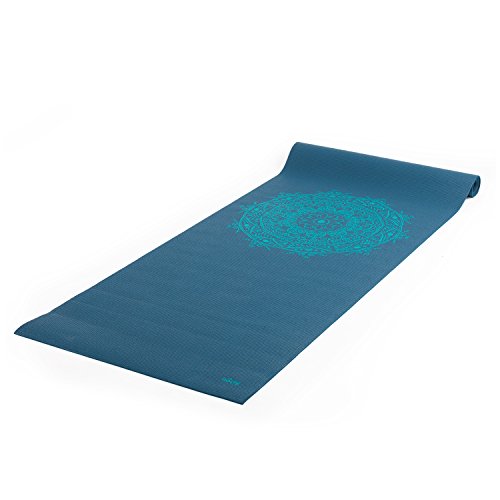 Esterilla de yoga Leela Collection, muchos colores y diseño, PVC ligero mate, ideal para principiantes
