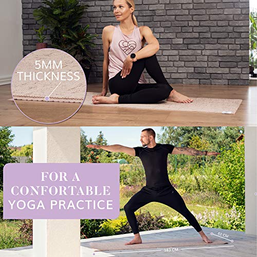 Esterilla Yoga Antideslizante - Colchoneta Gimnasia Gruesa y Plegable con Correa Yoga Mat para Deporte en Casa, Fitness, Gimnasia y Pilates - Alfombra de Goma y Mat de Yute Ecológico Esterilla Yoga Antideslizante - Colchoneta Gimnasia Gruesa y Plegable con Correa Yoga Mat para Deporte en Casa, Fitness, Gimnasia y Pilates - Alfombra de Goma y Mat de Yute Ecológico