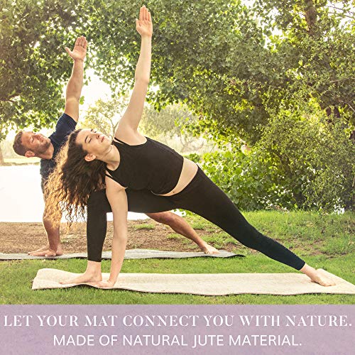 Esterilla Yoga Antideslizante - Colchoneta Gimnasia Gruesa y Plegable con Correa Yoga Mat para Deporte en Casa, Fitness, Gimnasia y Pilates - Alfombra de Goma y Mat de Yute Ecológico Esterilla Yoga Antideslizante - Colchoneta Gimnasia Gruesa y Plegable con Correa Yoga Mat para Deporte en Casa, Fitness, Gimnasia y Pilates - Alfombra de Goma y Mat de Yute Ecológico