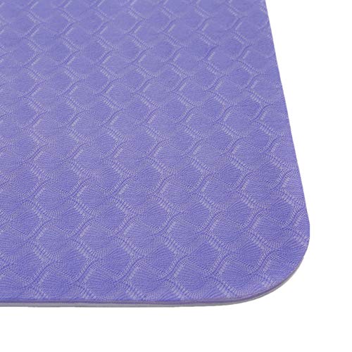 Esterilla Yoga, Colchoneta de Yoga, Tapete de Yoga, Estera de Yoga Ecológica Deportes y Ejercicios Esterilla de Pilates Colchonetas de Entrenamiento, 6mm TPE Yoga Mat con Cinta y Bolsa de Yoga