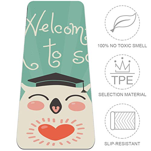 Esterilla Yoga Mat Antideslizante Profesional - Bienvenido de nuevo al colegio - Colchoneta Gruesa para Deportes - Gimnasia Pilates Fitness - Ecológica Esterilla Yoga Mat Antideslizante Profesional - Bienvenido de nuevo al colegio - Colchoneta Gruesa para Deportes - Gimnasia Pilates Fitness - Ecológica