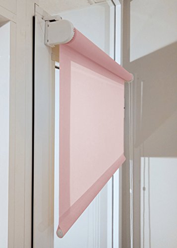 Estor Enrollable TRANSLÚCIDO Premium a Medida. Estor SIN TALADRAR traslucido. Permite Paso de luz, no Permite Ver el Exterior/Interior. Color Rosa Claro. Medida: 30cm x 180cm Estor Enrollable TRANSLÚCIDO Premium a Medida. Estor SIN TALADRAR traslucido. Permite Paso de luz, no Permite Ver el Exterior/Interior. Color Rosa Claro. Medida: 30cm x 180cm