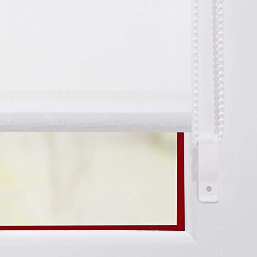 Estoralis BRAN Estor Enrollable Liso Translucido, Poliester, Gris Claro, 130 x 175 cm