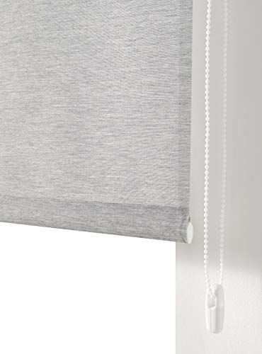 Estoralis BRAN Estor Enrollable Liso Translucido, Poliester, Gris Claro, 130 x 175 cm Estoralis BRAN Estor Enrollable Liso Translucido, Poliester, Gris Claro, 130 x 175 cm