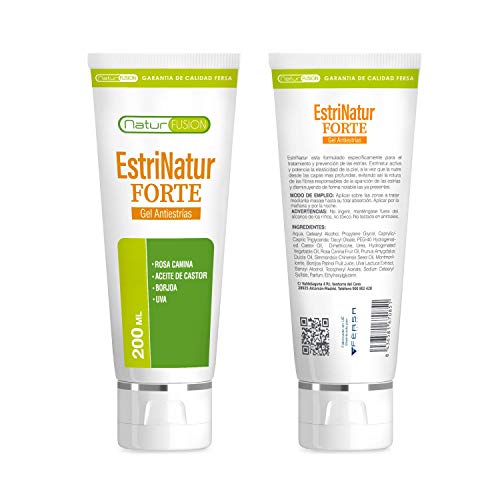 ESTRINATUR FORTE | Gel Antiestrías Nº1 | Previene y Elimina eficazmente las Estrías | Tratamiento ideal para Mujeres Embarazadas, Adolescentes y Deportistas | Fórmula 0% Parabenos – 200 ML