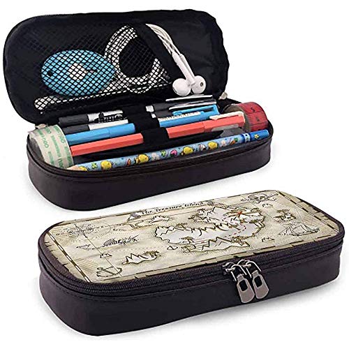 Estuche de lápices, Estuche de lápices, Estuche de lápices, Gran capacidad Mapa de isla con doble cremallera Calavera Barco pirata Kraken 20 cm * 9 cm * 4 cm Estuche de lápices, Estuche de lápices, Estuche de lápices, Gran capacidad Mapa de isla con doble cremallera Calavera Barco pirata Kraken 20 cm * 9 cm * 4 cm