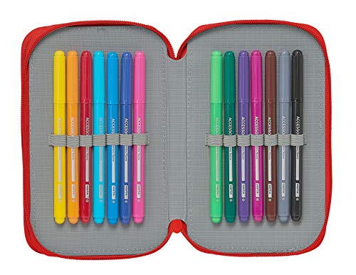 Estuche Escolar con 28 Útiles Incluidos de Sevilla FC Corporativa, 125x40x195mm Estuche Escolar con 28 Útiles Incluidos de Sevilla FC Corporativa, 125x40x195mm
