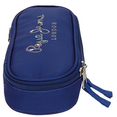Estuche Pepe Jeans Harlow Azul Marino con organizador interior Estuche Pepe Jeans Harlow Azul Marino con organizador interior