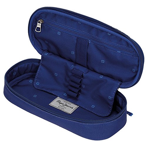 Estuche Pepe Jeans Harlow Azul Marino con organizador interior Estuche Pepe Jeans Harlow Azul Marino con organizador interior