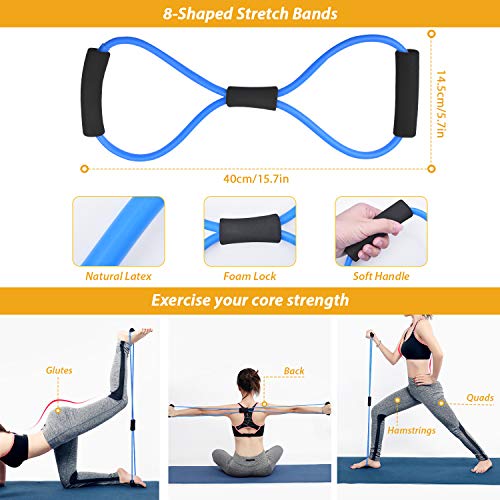 ETEPON Bandas Elásticas 14 piezas, Bandas de Fitness Gomas Elasticas Musculacion Látex Bandas de Resistencia para Entrenamiento de Resistencia ES011