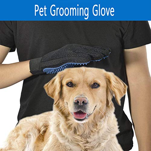 ETHEL Guante de Mascotas, Guantes Manopla Masaje, Guante de Mascotas Quita Pelos, para Perros y Gatos con Pulseras de Velcro Ajustables para un Mejor Ajuste (Azul) ETHEL Guante de Mascotas, Guantes Manopla Masaje, Guante de Mascotas Quita Pelos, para Perros y Gatos con Pulseras de Velcro Ajustables para un Mejor Ajuste (Azul)
