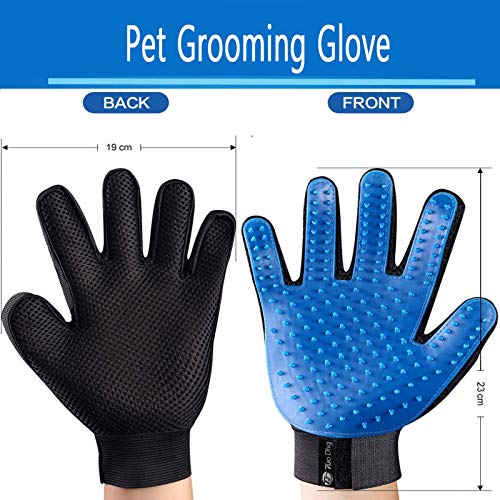 ETHEL Guante de Mascotas, Guantes Manopla Masaje, Guante de Mascotas Quita Pelos, para Perros y Gatos con Pulseras de Velcro Ajustables para un Mejor Ajuste (Azul) ETHEL Guante de Mascotas, Guantes Manopla Masaje, Guante de Mascotas Quita Pelos, para Perros y Gatos con Pulseras de Velcro Ajustables para un Mejor Ajuste (Azul)