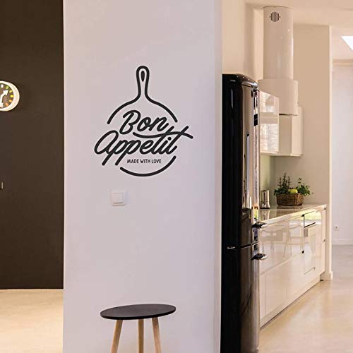Etiqueta de la pared de estilo creativo Mural de vinilo etiqueta de la pared cocina diseño de texto francés arte restaurante decoración del restaurante