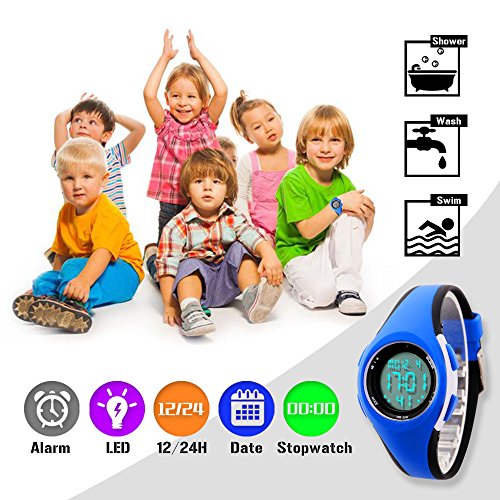 etows Impermeable Luces relojes Flash 50 m cronógrafo Digital niños niñas reloj de pulsera deportivo