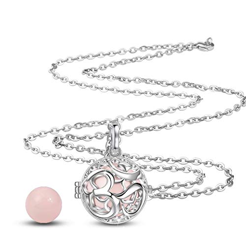 EUDORA Harmony Ball Yoga OM Símbolo Colgante Llamador de Angeles Embarazada Collares de Mujer Colgantes Mujer Bisutería Mujer Regalos Originales para Mujer