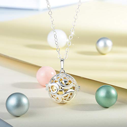 EUDORA Harmony Ball Yoga OM Símbolo Colgante Llamador de Angeles Embarazada Collares de Mujer Colgantes Mujer Bisutería Mujer Regalos Originales para Mujer