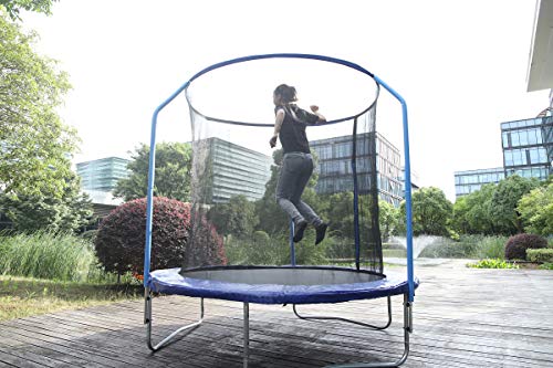 EUGAD Cama Elastica Trampolin Jardín Infantil Hacer Ejercicio Ø240cm Jugar Mejora la Forma Física Color Azul 0003BC