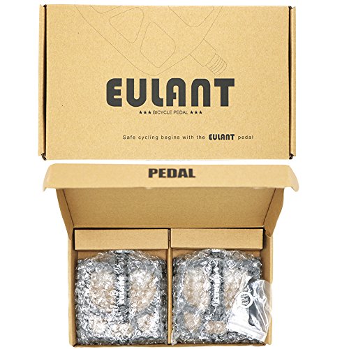 EULANT Amplio Plataforma Pedales MTB, Pedales Bicicleta Montaña Antideslizantes, Rodamientos de Tres Piezas Sellado, Pedal para Cycling Ciclismo MTB BMX Bike Bicycle Bicicleta Montaña, Negro EULANT Amplio Plataforma Pedales MTB, Pedales Bicicleta Montaña Antideslizantes, Rodamientos de Tres Piezas Sellado, Pedal para Cycling Ciclismo MTB BMX Bike Bicycle Bicicleta Montaña, Negro