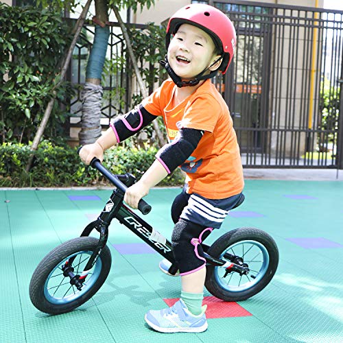 EULANT Set de Protección para Niños, Chicas Rodilleras & Muchachos Coderas, Suave Juego de Protecciones para Patines Esqui Patinaje en Línea Ciclismo Danza Scooter BMX, Negro L Set