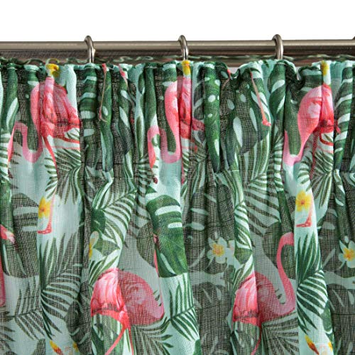 Eurofirany Flamenco Tropical Flores Hojas Fruncido Cinta Rosa Transparente Cortinas Lisas Estilo botánico salón Dormitorio 1 Pieza, 100% poliéster, Color Blanco, Verde y Multicolor, 140 x 250 cm Eurofirany Flamenco Tropical Flores Hojas Fruncido Cinta Rosa Transparente Cortinas Lisas Estilo botánico salón Dormitorio 1 Pieza, 100% poliéster, Color Blanco, Verde y Multicolor, 140 x 250 cm