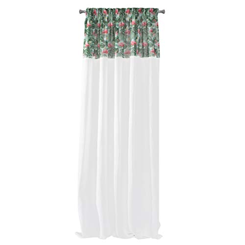 Eurofirany Flamenco Tropical Flores Hojas Fruncido Cinta Rosa Transparente Cortinas Lisas Estilo botánico salón Dormitorio 1 Pieza, 100% poliéster, Color Blanco, Verde y Multicolor, 140 x 250 cm Eurofirany Flamenco Tropical Flores Hojas Fruncido Cinta Rosa Transparente Cortinas Lisas Estilo botánico salón Dormitorio 1 Pieza, 100% poliéster, Color Blanco, Verde y Multicolor, 140 x 250 cm