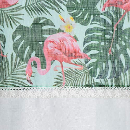 Eurofirany Flamenco Tropical Flores Hojas Fruncido Cinta Rosa Transparente Cortinas Lisas Estilo botánico salón Dormitorio 1 Pieza, 100% poliéster, Color Blanco, Verde y Multicolor, 140 x 250 cm Eurofirany Flamenco Tropical Flores Hojas Fruncido Cinta Rosa Transparente Cortinas Lisas Estilo botánico salón Dormitorio 1 Pieza, 100% poliéster, Color Blanco, Verde y Multicolor, 140 x 250 cm