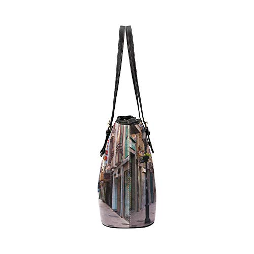 European Street Town Paisaje cuero grande con asa superior portátil Bolsas mano Bolsos causales Bolsos con cremallera Hombro Compras Monedero Organizador equipaje para damas niñas para mujer European Street Town Paisaje cuero grande con asa superior portátil Bolsas mano Bolsos causales Bolsos con cremallera Hombro Compras Monedero Organizador equipaje para damas niñas para mujer