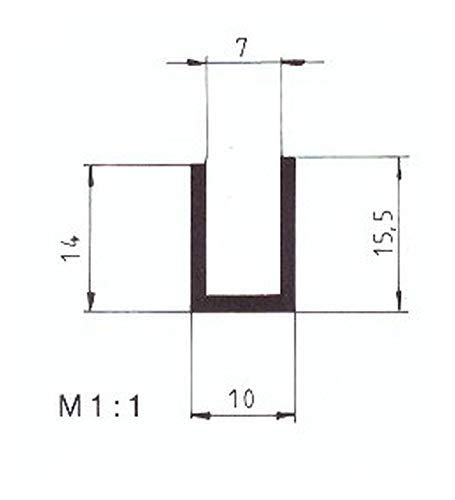 eutras Protector de bordes 1947 Capacidad fp3009 Protector de cantos Perfil de junta de goma spalt métrica 7,0 mm, Negro, 3 m eutras Protector de bordes 1947 Capacidad fp3009 Protector de cantos Perfil de junta de goma spalt métrica 7,0 mm, Negro, 3 m