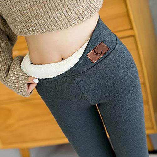 EVANA Leggings para Mujer, Cálido Invierno Terciopelo Elástico Leggings, Térmico Grueso Forro Terciopelo Forrado Pantalones para Niña Mujer, Negro y Gris EVANA Leggings para Mujer, Cálido Invierno Terciopelo Elástico Leggings, Térmico Grueso Forro Terciopelo Forrado Pantalones para Niña Mujer, Negro y Gris