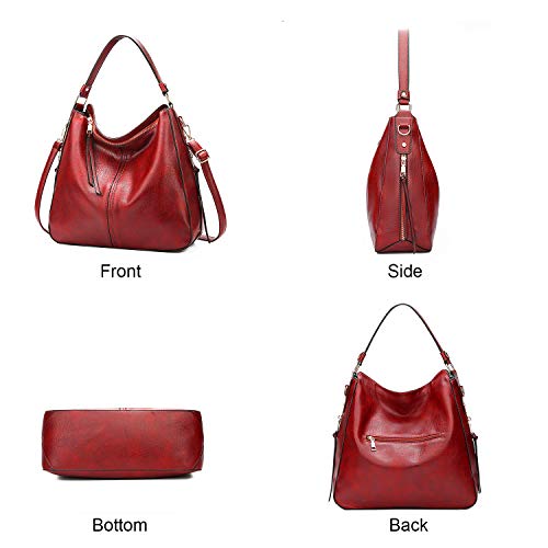 EVEOUT Bolso de cuero vegano suave para mujer,Bolsos de Mano Retro, Bolso de Hombro con Asa Superior para el Trabajo Casual, Bolso Clásico de Hobo con Borla Bolsas de Viaje para Mujer