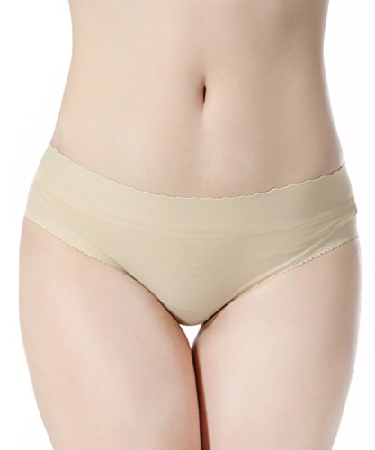 Everbellus Bragas Push Up Con Relleno Extremo para Mujer Beige Small