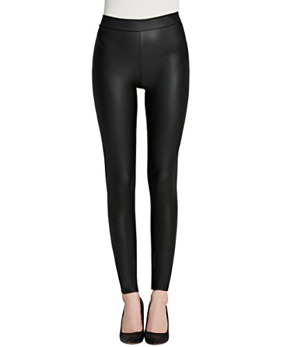 Everbellus Mujer Sexy Negro Leggins Cuero con Bolsillo Skinny Elástico Pantalón Medio Everbellus Mujer Sexy Negro Leggins Cuero con Bolsillo Skinny Elástico Pantalón Medio