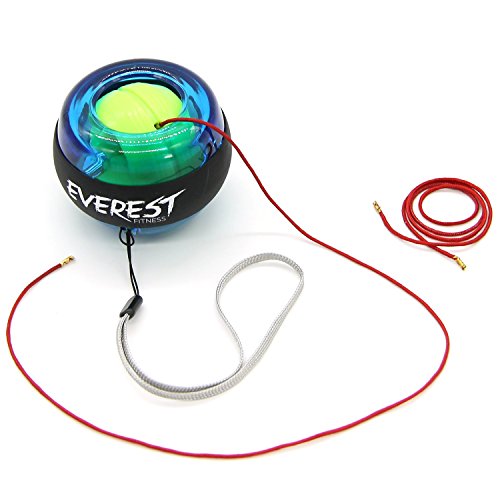 EVEREST FITNESS Bola energética para el Entrenamiento de la Musculatura de la Mano y del Brazo con Cinta de Agarre y Carcasa de Material plástico Muy Resistente - Entrenador Manual, Bola giratoria EVEREST FITNESS Bola energética para el Entrenamiento de la Musculatura de la Mano y del Brazo con Cinta de Agarre y Carcasa de Material plástico Muy Resistente - Entrenador Manual, Bola giratoria