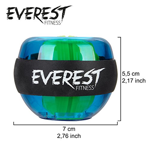 EVEREST FITNESS Bola energética para el Entrenamiento de la Musculatura de la Mano y del Brazo con Cinta de Agarre y Carcasa de Material plástico Muy Resistente - Entrenador Manual, Bola giratoria EVEREST FITNESS Bola energética para el Entrenamiento de la Musculatura de la Mano y del Brazo con Cinta de Agarre y Carcasa de Material plástico Muy Resistente - Entrenador Manual, Bola giratoria