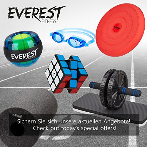 EVEREST FITNESS riñonera Deportiva Negra con Bolsillos para el móvil y Dinero, Incluye Cintas Reflectantes para una Mayor Visibilidad en la Oscuridad - Bandolera, Bolsa para móvil, Bolso Deportivo