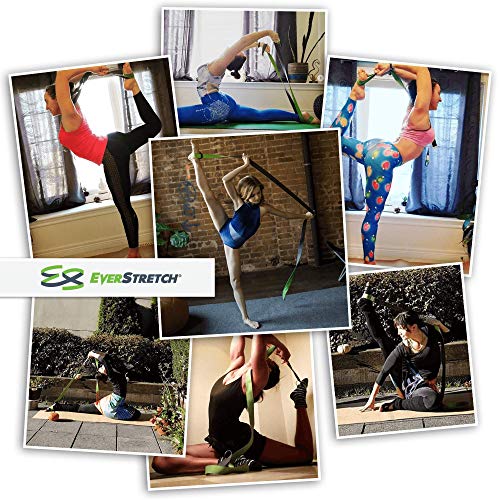 EverStretch Correa Yoga para Stretching 243 cm. Cinturón de Anillos en D Ajustable para Yoga, Pilates y Fisioterapia. El cinturón de Yoga más Lujoso Entre Las Bandas para Stretching