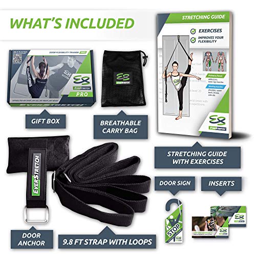EverStretch Stretching Piernas: Más Flexible con el Entrenador de flexibilidad para Puertas, Equipo Estiramiento Pro para Ballet, Danza, MMA, Taekwondo, Gimnasia. ¡Tu Equipo de Estiramiento portátil! EverStretch Stretching Piernas: Más Flexible con el Entrenador de flexibilidad para Puertas, Equipo Estiramiento Pro para Ballet, Danza, MMA, Taekwondo, Gimnasia. ¡Tu Equipo de Estiramiento portátil!