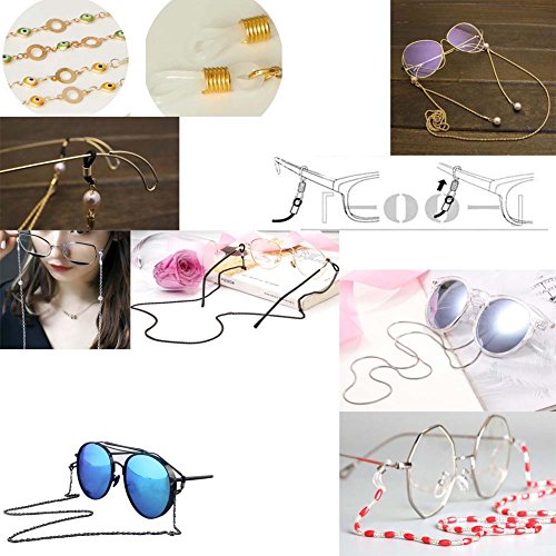 Evite que los vidrios de Falling Metal Glasses Cadena de cordón antideslizante, C1 Evite que los vidrios de Falling Metal Glasses Cadena de cordón antideslizante, C1