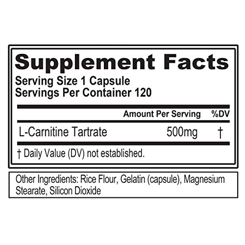 Evlution Nutrition L-Carnitine500 500 mg de Pura L Carnitina en Cada Porción (120 Porciones, Cápsulas) Evlution Nutrition L-Carnitine500 500 mg de Pura L Carnitina en Cada Porción (120 Porciones, Cápsulas)