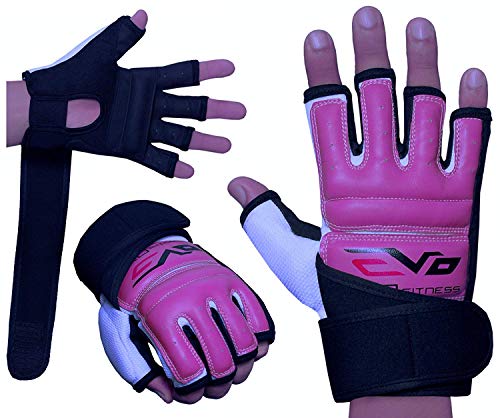 EVO Mujer Rosa piel artificial cuerpo combat GEL Guantes MMA Saco De Boxeo Artes Marciales Kárate Mitón - Small